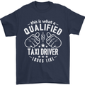 A Qualified Taxi Driver Looks Like Mens T-Shirt Cotton Gildan Navy Blue