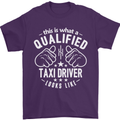 A Qualified Taxi Driver Looks Like Mens T-Shirt Cotton Gildan Purple