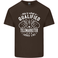 A Qualified Telemarketer Looks Like Mens Cotton T-Shirt Tee Top Dark Chocolate
