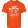 A Qualified Telemarketer Looks Like Mens Cotton T-Shirt Tee Top Orange