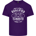 A Qualified Telemarketer Looks Like Mens Cotton T-Shirt Tee Top Purple