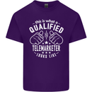 A Qualified Telemarketer Looks Like Mens Cotton T-Shirt Tee Top Purple