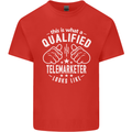 A Qualified Telemarketer Looks Like Mens Cotton T-Shirt Tee Top Red