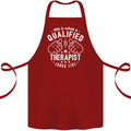A Qualified Therapist Looks Like Cotton Apron 100% Organic Maroon