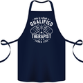 A Qualified Therapist Looks Like Cotton Apron 100% Organic Navy Blue