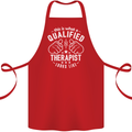 A Qualified Therapist Looks Like Cotton Apron 100% Organic Red
