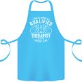 A Qualified Therapist Looks Like Cotton Apron 100% Organic Turquoise