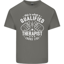 A Qualified Therapist Looks Like Mens Cotton T-Shirt Tee Top Charcoal