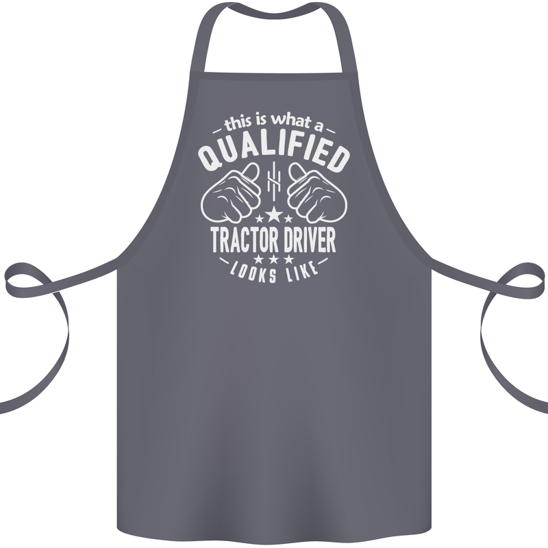 A Qualified Tractor Driver Looks Like Cotton Apron 100% Organic Steel