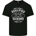 A Qualified Tractor Driver Looks Like Mens Cotton T-Shirt Tee Top Black