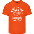 A Qualified Tractor Driver Looks Like Mens Cotton T-Shirt Tee Top Orange