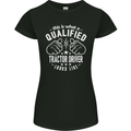 A Qualified Tractor Driver Looks Like Womens Petite Cut T-Shirt Black