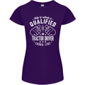 A Qualified Tractor Driver Looks Like Womens Petite Cut T-Shirt Purple