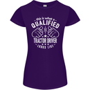 A Qualified Tractor Driver Looks Like Womens Petite Cut T-Shirt Purple