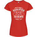 A Qualified Tractor Driver Looks Like Womens Petite Cut T-Shirt Red