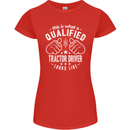 A Qualified Tractor Driver Looks Like Womens Petite Cut T-Shirt Red