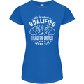A Qualified Tractor Driver Looks Like Womens Petite Cut T-Shirt Royal Blue