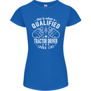 A Qualified Tractor Driver Looks Like Womens Petite Cut T-Shirt Royal Blue