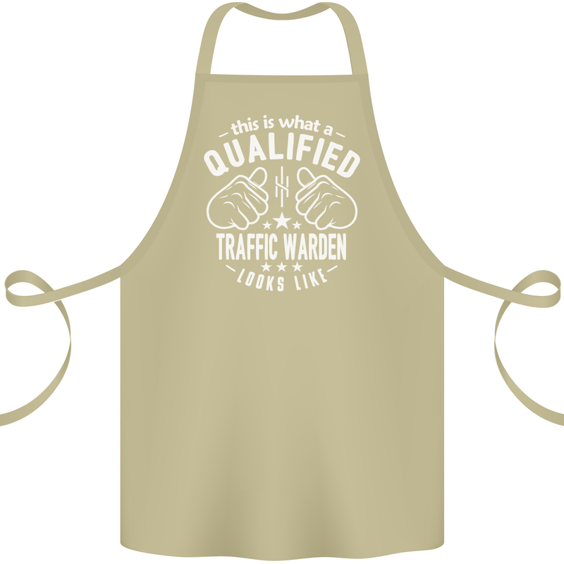 A Qualified Traffic Warden Looks Like Cotton Apron 100% Organic Khaki