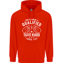 A Qualified Traffic Warden Looks Like Mens 80% Cotton Hoodie Bright Red