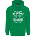 A Qualified Traffic Warden Looks Like Mens 80% Cotton Hoodie Irish Green