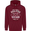 A Qualified Traffic Warden Looks Like Mens 80% Cotton Hoodie Maroon