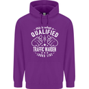 A Qualified Traffic Warden Looks Like Mens 80% Cotton Hoodie Purple