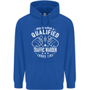 A Qualified Traffic Warden Looks Like Mens 80% Cotton Hoodie Royal Blue