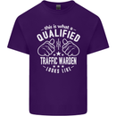 A Qualified Traffic Warden Looks Like Mens Cotton T-Shirt Tee Top Purple