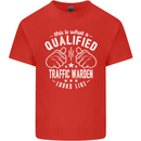 A Qualified Traffic Warden Looks Like Mens Cotton T-Shirt Tee Top Red