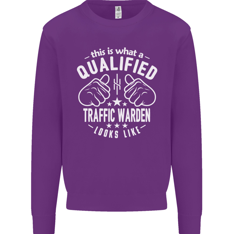 A Qualified Traffic Warden Looks Like Mens Sweatshirt Jumper Purple