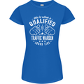 A Qualified Traffic Warden Looks Like Womens Petite Cut T-Shirt Royal Blue