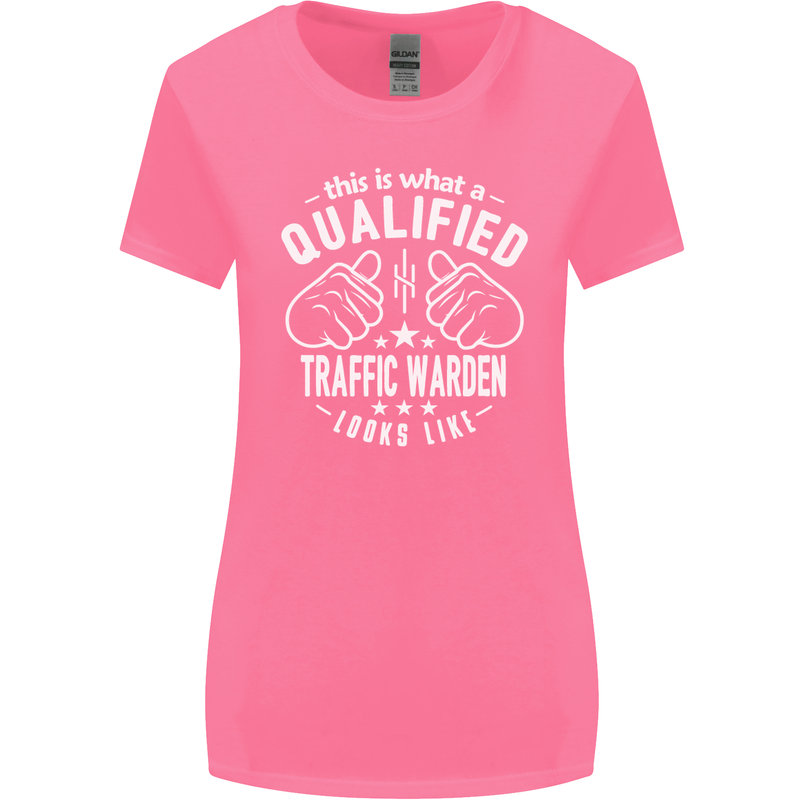 A Qualified Traffic Warden Looks Like Womens Wider Cut T-Shirt Azalea