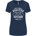 A Qualified Traffic Warden Looks Like Womens Wider Cut T-Shirt Navy Blue