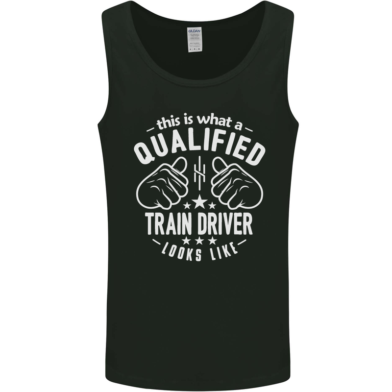 A Qualified Train Driver Looks Like Mens Vest Tank Top Black