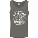 A Qualified Train Driver Looks Like Mens Vest Tank Top Charcoal