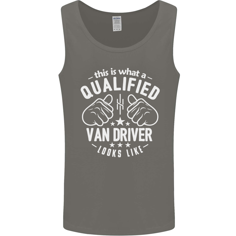 A Qualified Van Driver Looks Like Mens Vest Tank Top Charcoal
