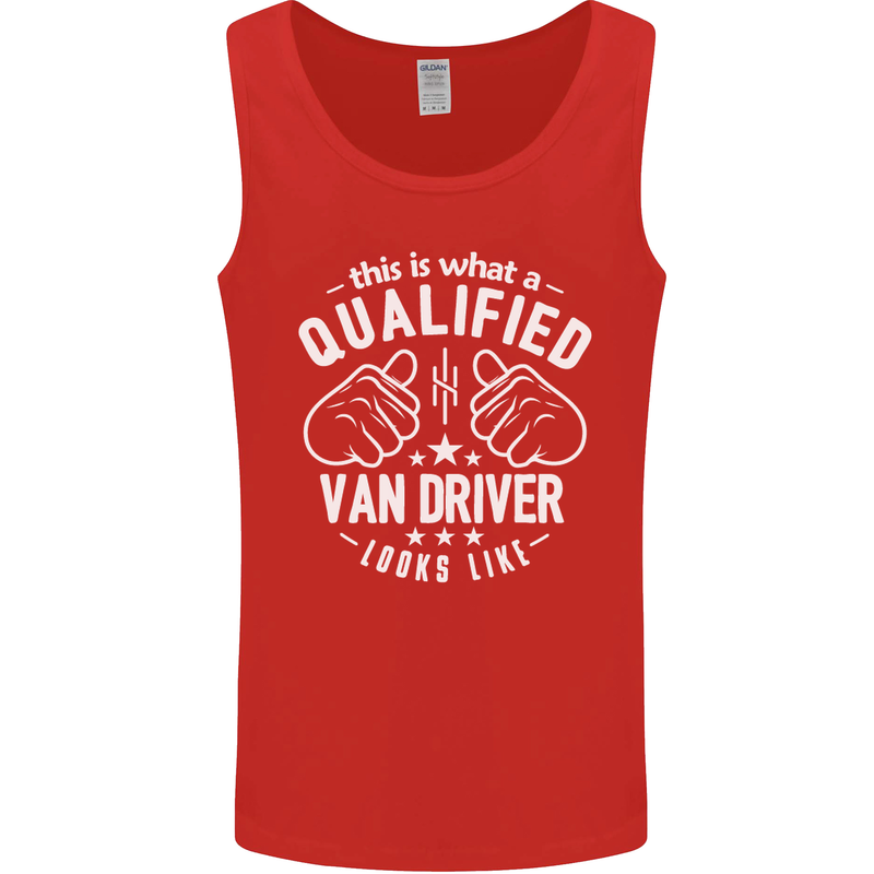 A Qualified Van Driver Looks Like Mens Vest Tank Top Red