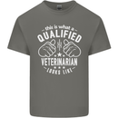 A Qualified Veternarian Looks Like Mens Cotton T-Shirt Tee Top Charcoal