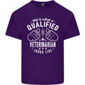A Qualified Veternarian Looks Like Mens Cotton T-Shirt Tee Top Purple