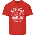 A Qualified Veternarian Looks Like Mens Cotton T-Shirt Tee Top Red
