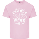 A Qualified Waitress Looks Like Mens Cotton T-Shirt Tee Top Light Pink