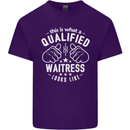 A Qualified Waitress Looks Like Mens Cotton T-Shirt Tee Top Purple