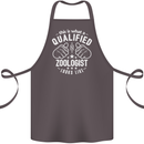 A Qualified Zoologist Looks Like Cotton Apron 100% Organic Dark Grey