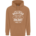 A Qualified Zoologist Looks Like Mens 80% Cotton Hoodie Caramel Latte
