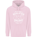 A Qualified Zoologist Looks Like Mens 80% Cotton Hoodie Light Pink