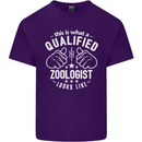 A Qualified Zoologist Looks Like Mens Cotton T-Shirt Tee Top Purple