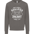 A Qualified Zoologist Looks Like Mens Sweatshirt Jumper Charcoal