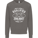 A Qualified Zoologist Looks Like Mens Sweatshirt Jumper Charcoal