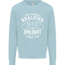 A Qualified Zoologist Looks Like Mens Sweatshirt Jumper Light Blue